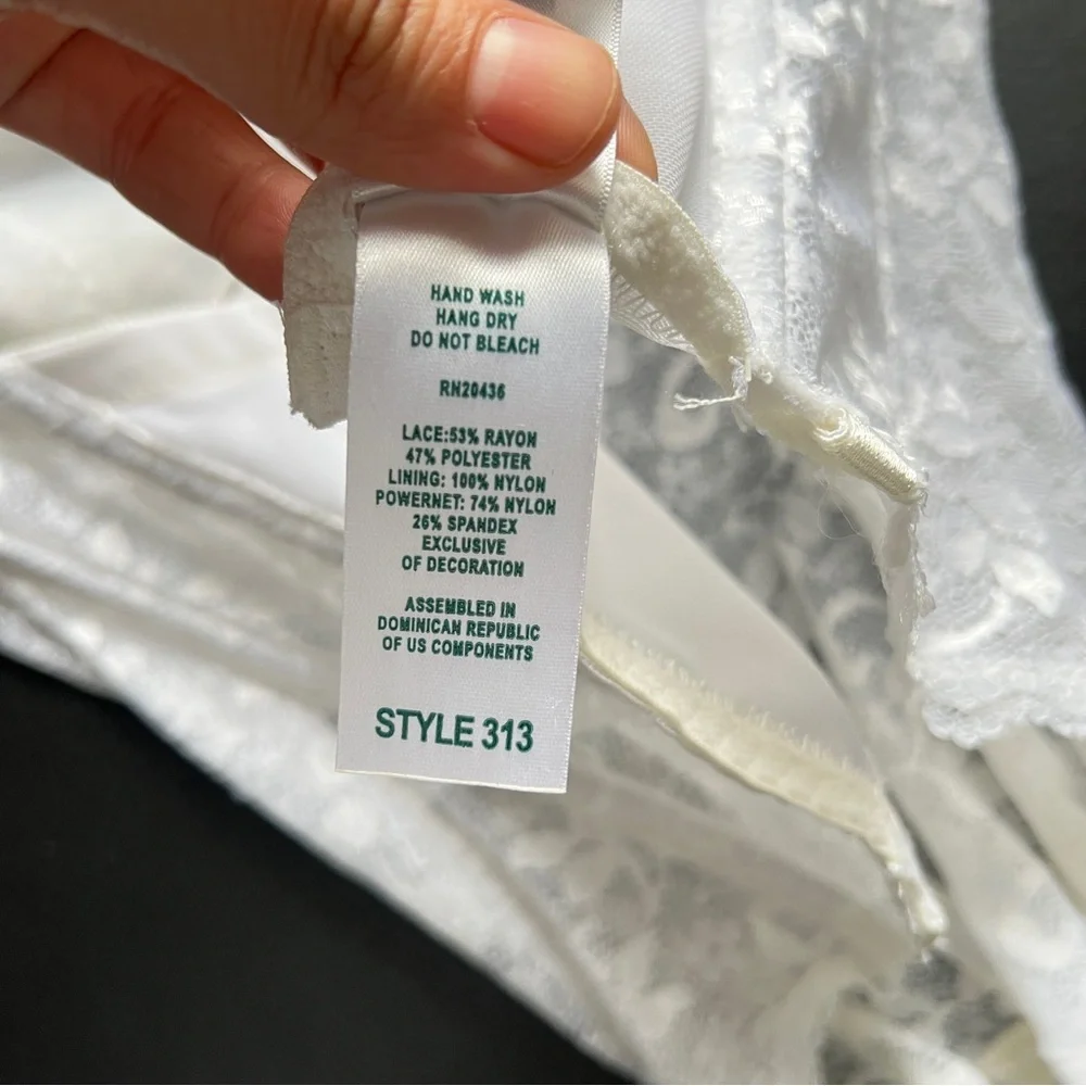 Carnival White Lace Bustier Corset Longline Underwire Sexy Top Size 34C - Picture 8 of 11